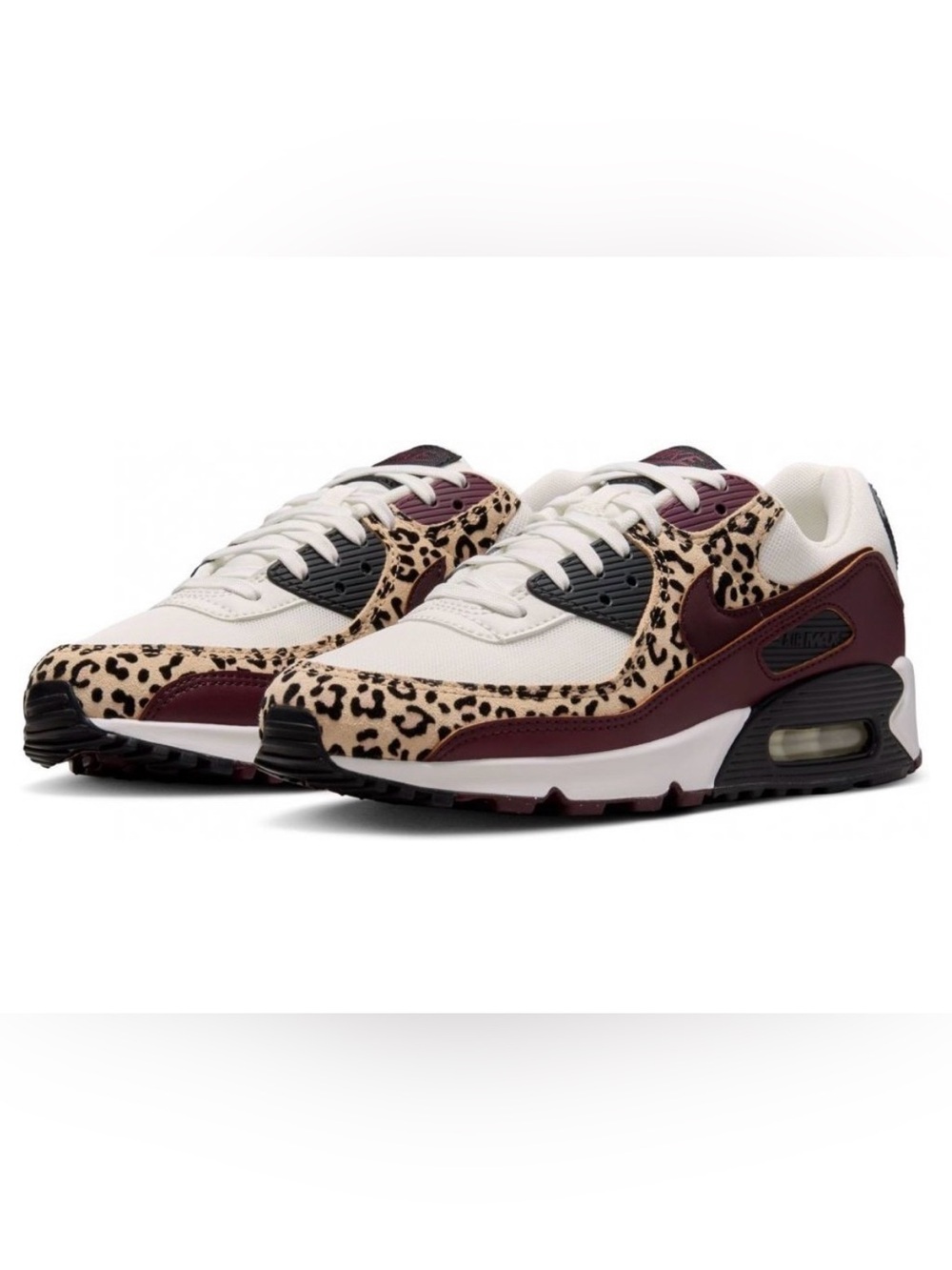 Nike Air Max 90 SE Sneakers Burgundy/Leopard IF1619 102 Women’s Sz 7.5 BNIB - Picture 16 of 16